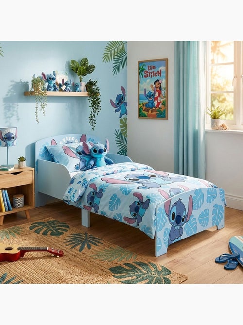 Lit enfant Lilo & Stitch 70x140 cm - MDF bleu - Kiabi