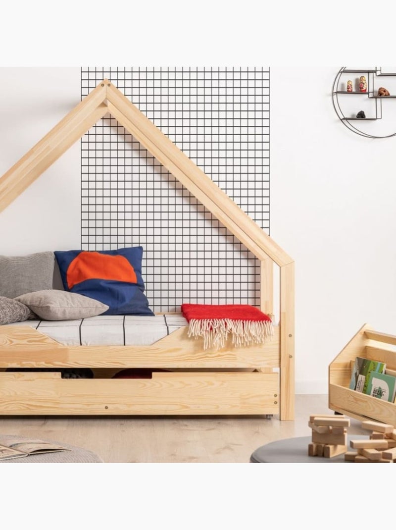 Lit enfant loca b 80×190 cm pin massif Beige - Kiabi