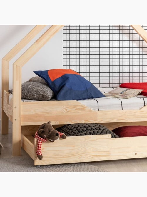 Lit enfant loca b 80×190 cm pin massif - Kiabi