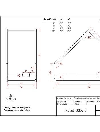 Lit enfant loca c 70×160 cm pin massif