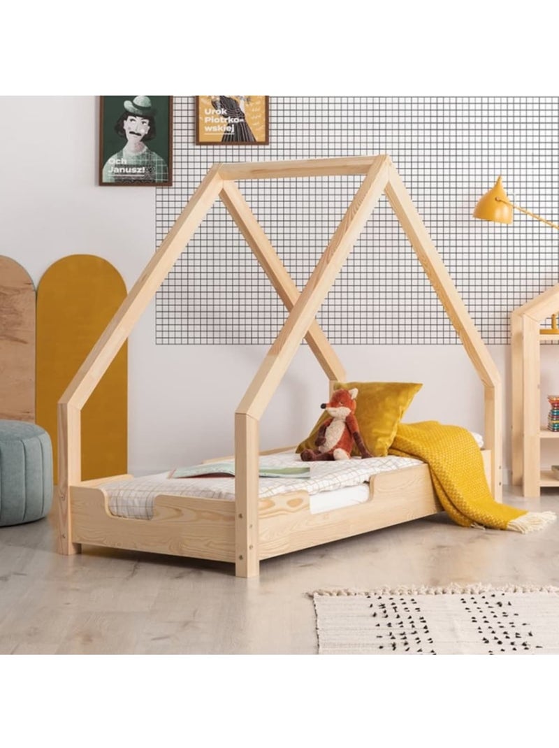 Lit enfant loca c 70×160 cm pin massif Beige - Kiabi