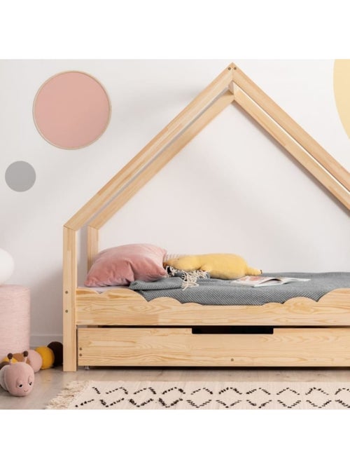 Lit enfant loca d 70×140 cm pin massif - Kiabi