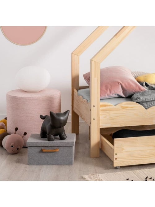 Lit enfant loca d 70×140 cm pin massif - Kiabi