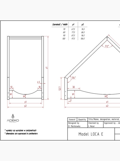Lit enfant loca e 100×180 cm pin massif - Kiabi