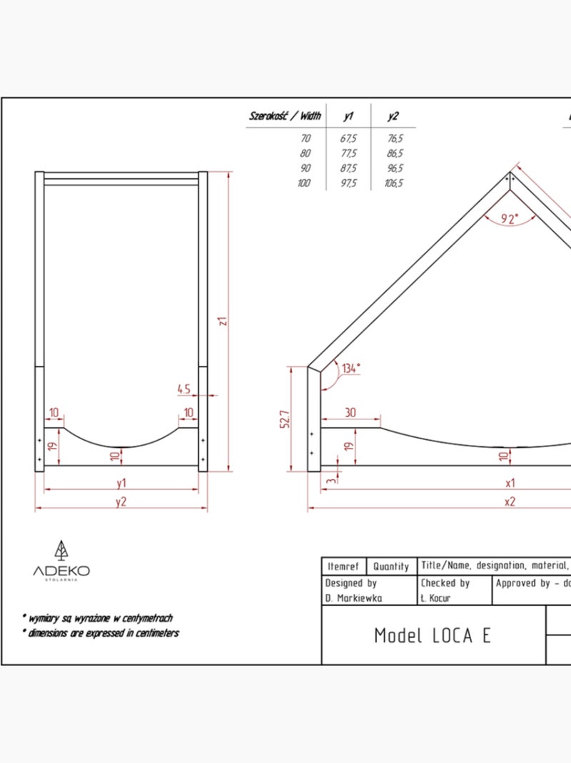 Lit enfant loca e 100×180 cm pin massif Beige - Kiabi