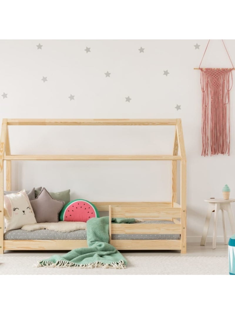 Lit enfant mb 120×190 cm pin massif Beige - Kiabi
