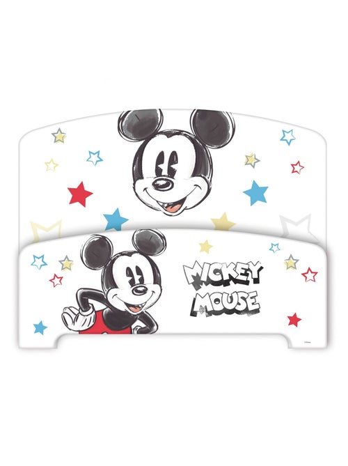 Lit enfant Mickey 70x140 cm - MDF blanc - Kiabi