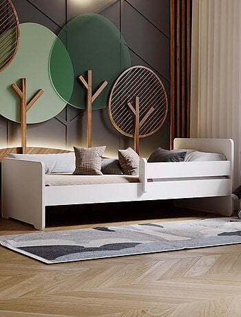 Lit enfant mixte garçon et fille Aksil avec sommier et matelas