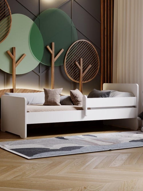 Lit enfant mixte garçon et fille Aksil avec sommier et matelas - Kiabi Lit enfant mixte garçon et fille Aksil avec sommier et matelas - Kiabi