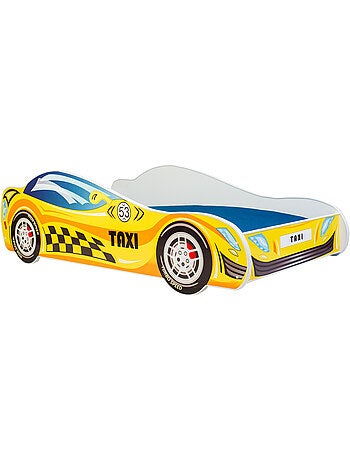 Lit enfant mixte garçon et fille Taxi avec matelas et sommier inclus