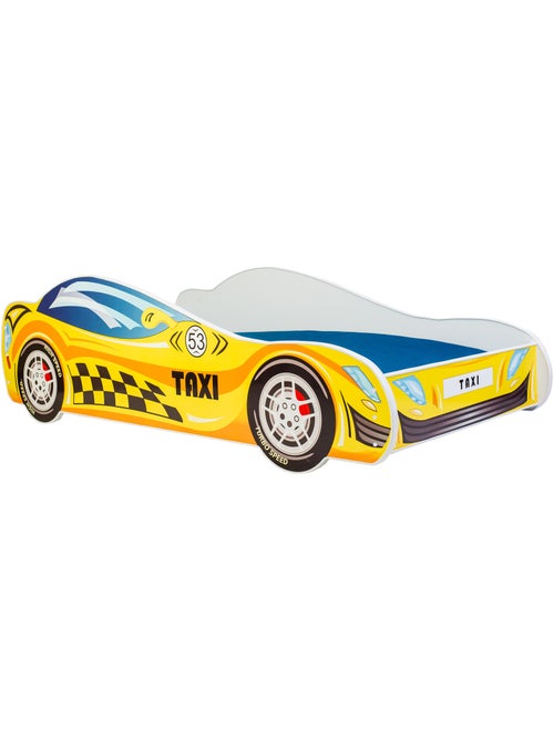 Lit enfant mixte garçon et fille Taxi avec matelas et sommier inclus - Kiabi