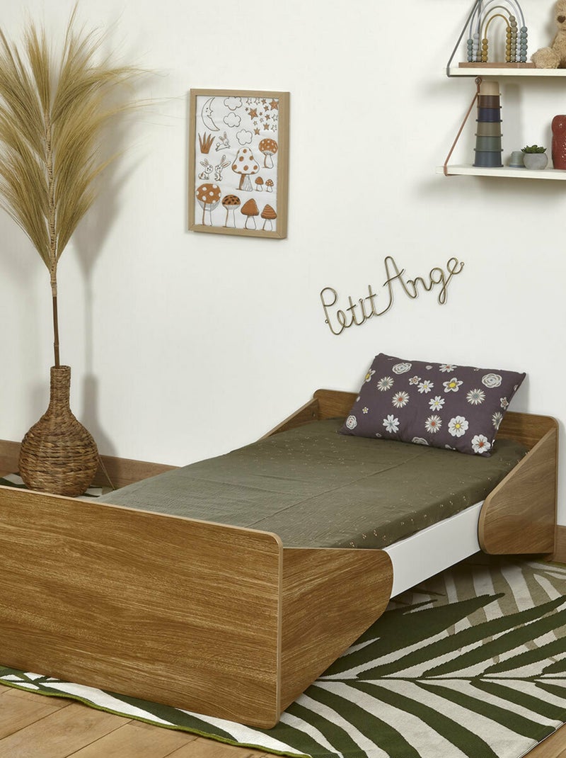 Lit enfant Montessori Zahia - AKITEN RETAIL Blanc Marron - Kiabi