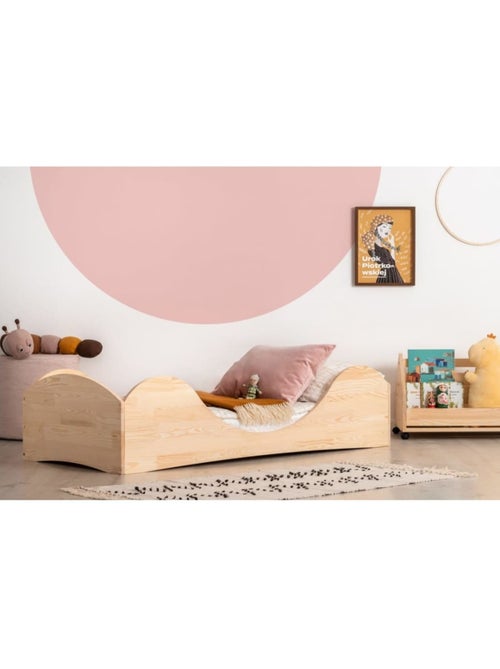 Lit enfant pepe 1 90×200 cm pin massif - Kiabi