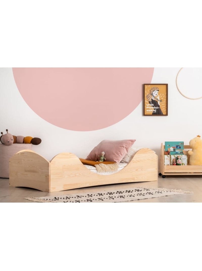 Lit enfant pepe 1 90×200 cm pin massif Beige - Kiabi