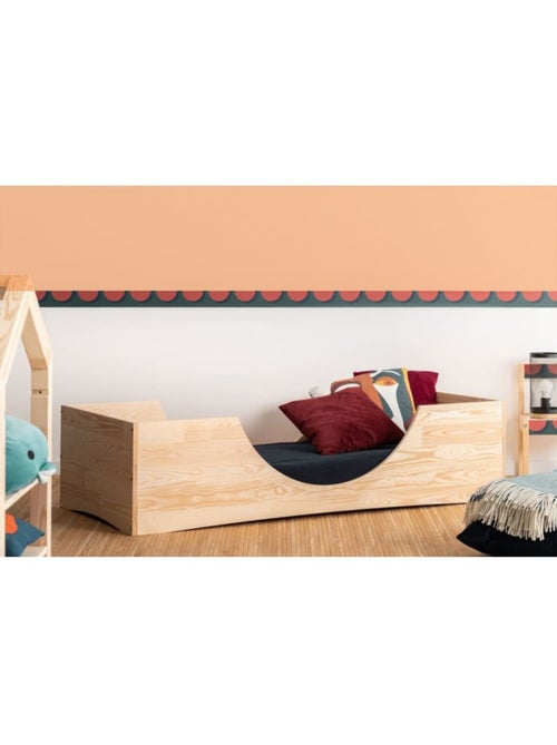 Lit enfant pepe 2 80×190 cm pin massif - Kiabi