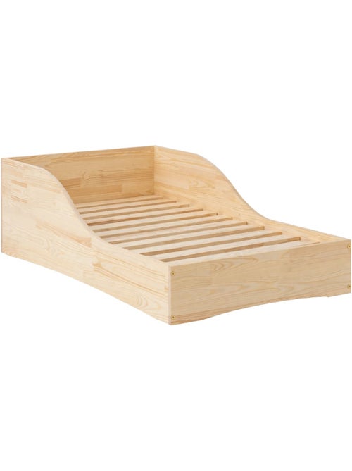 Lit enfant pepe 3 90×160 cm pin massif - Kiabi