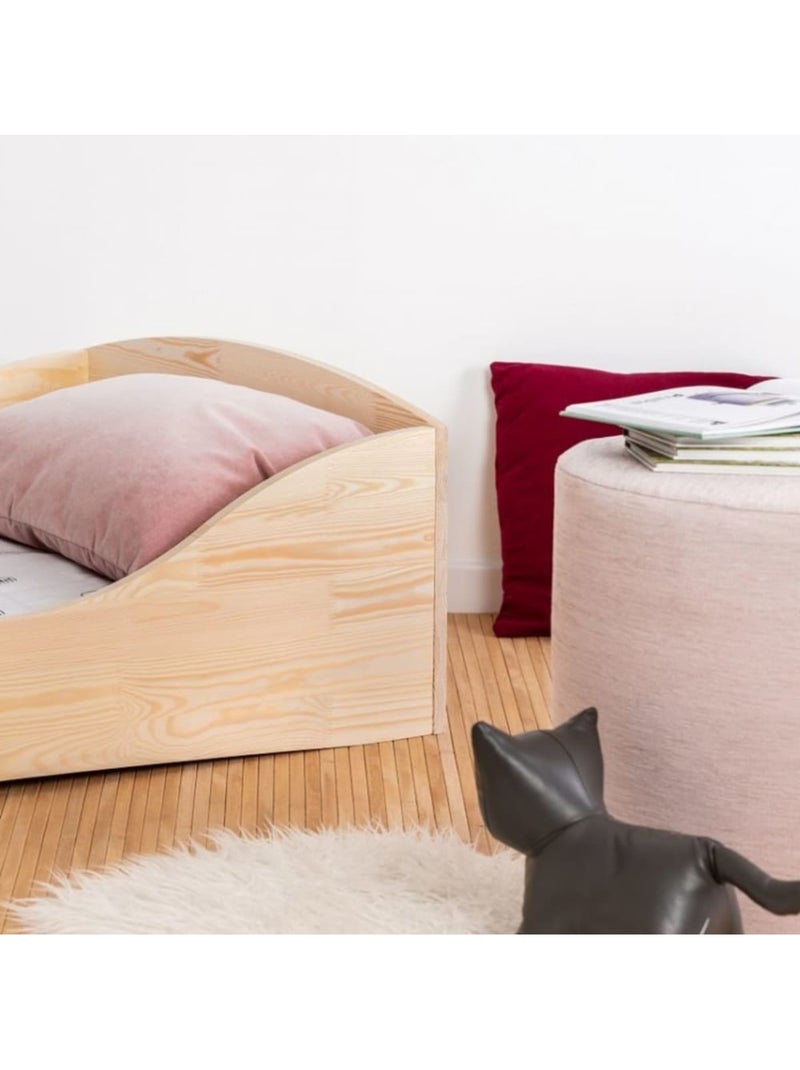 Lit enfant pepe 5 100×200 cm pin massif Beige - Kiabi