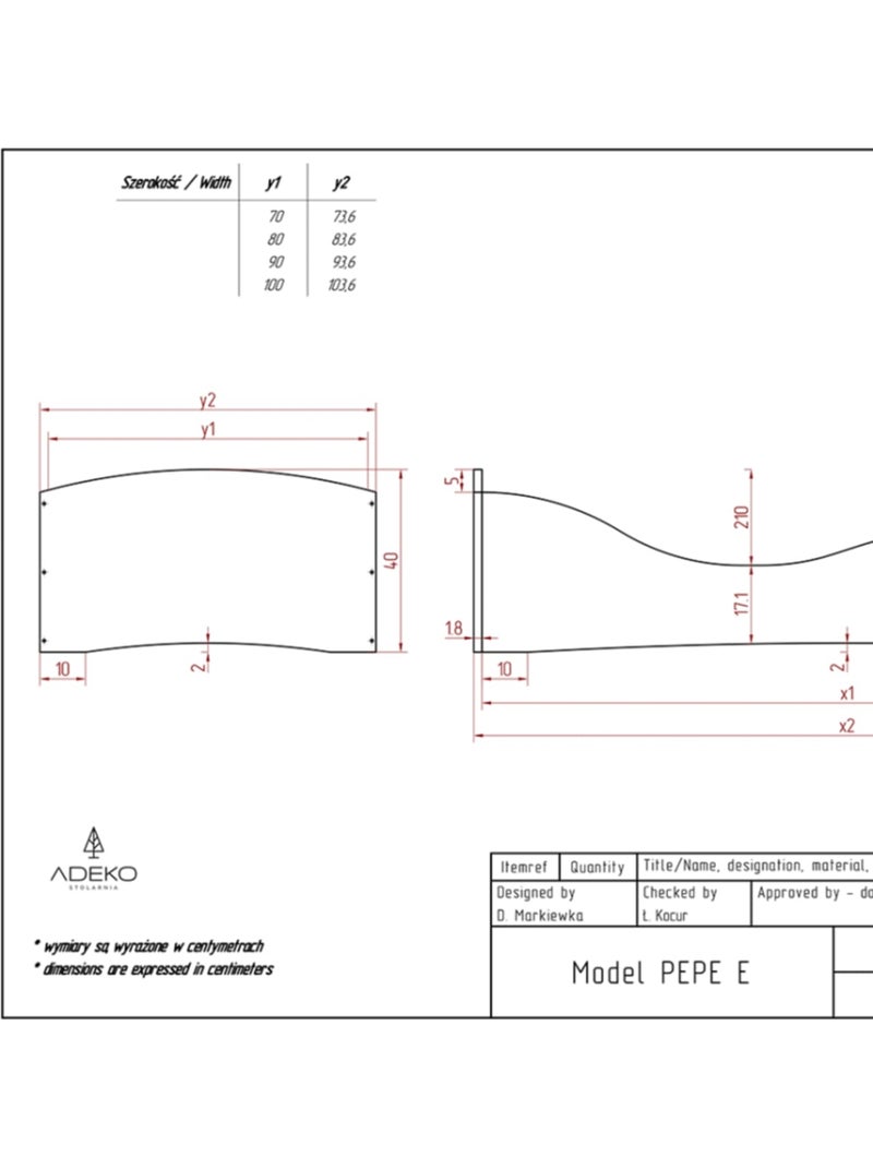 Lit enfant pepe 5 100×200 cm pin massif Beige - Kiabi