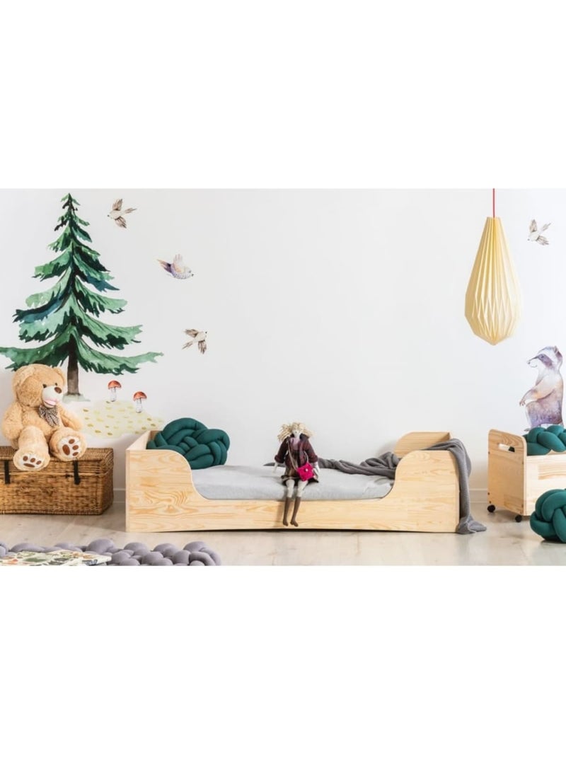 Lit enfant pepe 6 70×140 cm pin massif Beige - Kiabi