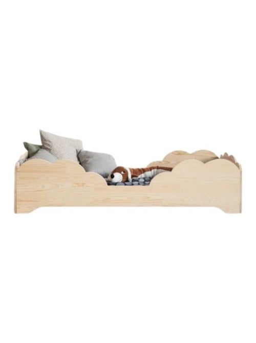 Lit enfant simple en bois forme nuage - Kiabi