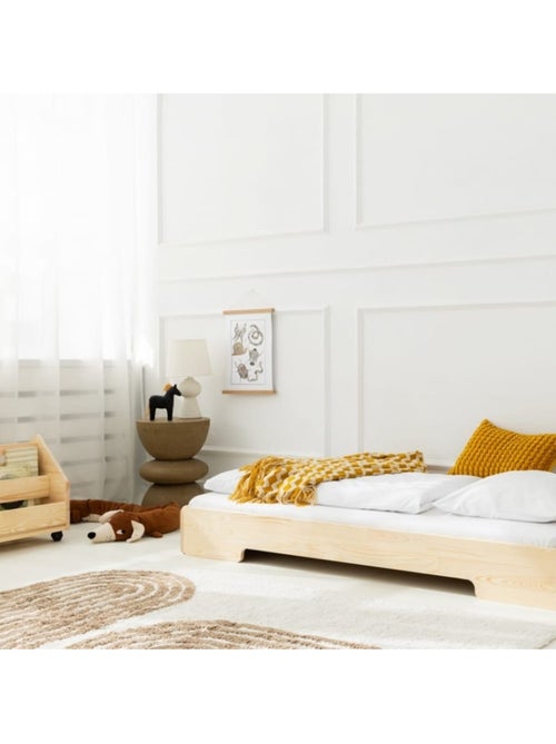 Lit enfant talo 2 90×190 cm pin massif - Kiabi