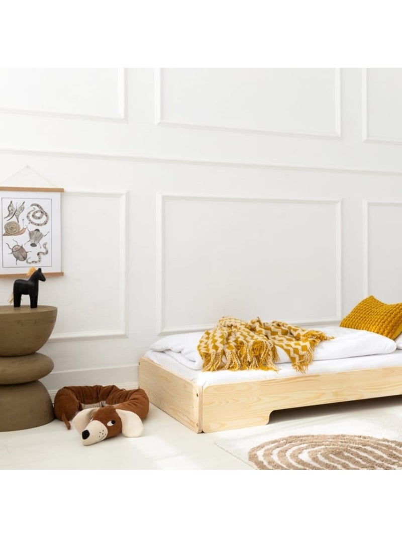 Lit enfant talo 2 90×190 cm pin massif Beige - Kiabi