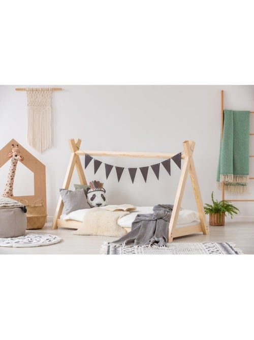 Lit enfant tp 70×160 cm pin massif - Kiabi