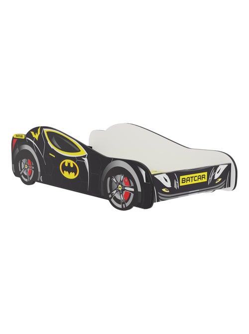 Lit Enfant Voiture Batman Noir – Design Batcar, Batmobile - 140 x 70 cm sommier inclus - Kiabi