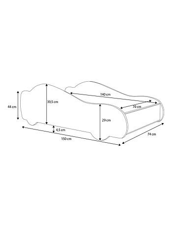 Lit Enfant Voiture De Batman Batcar Bleu Avec Et Sommier Inclus