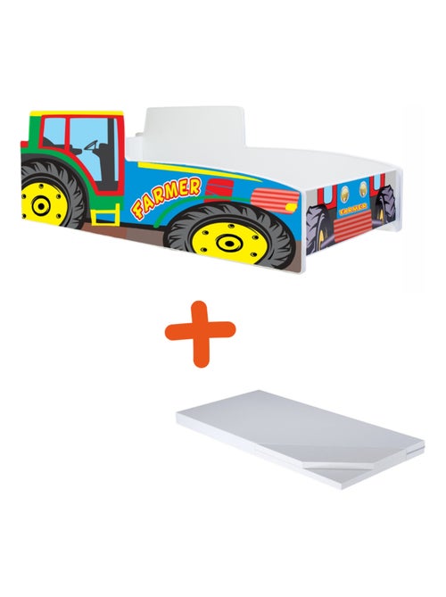 Lit et Matelas Tracteur de Fermier - 140 x 70 cm - Kiabi