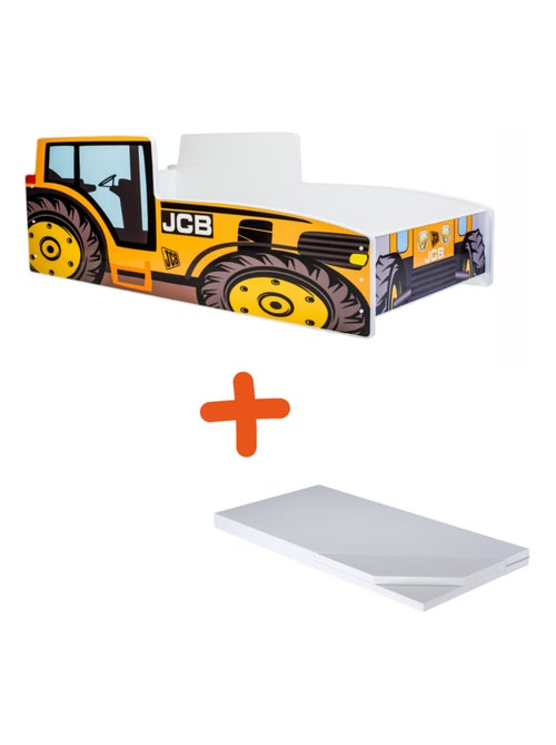 Lit et Matelas Tracteur Jaune - 140 x 70 cm - Kiabi