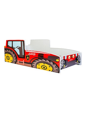 Lit et Matelas Tracteur Rouge - 140 x 70 cm