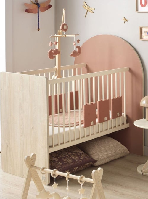 Lit évolutif 120x60 en 90x190- tête de lit arche - SAUTHON - Kiabi Lit évolutif 120x60 en 90x190- tête de lit arche - SAUTHON - Kiabi