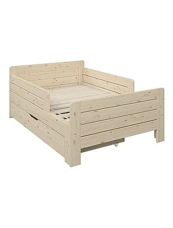 Lit évolutif avec tiroir pin massif EDOUARD