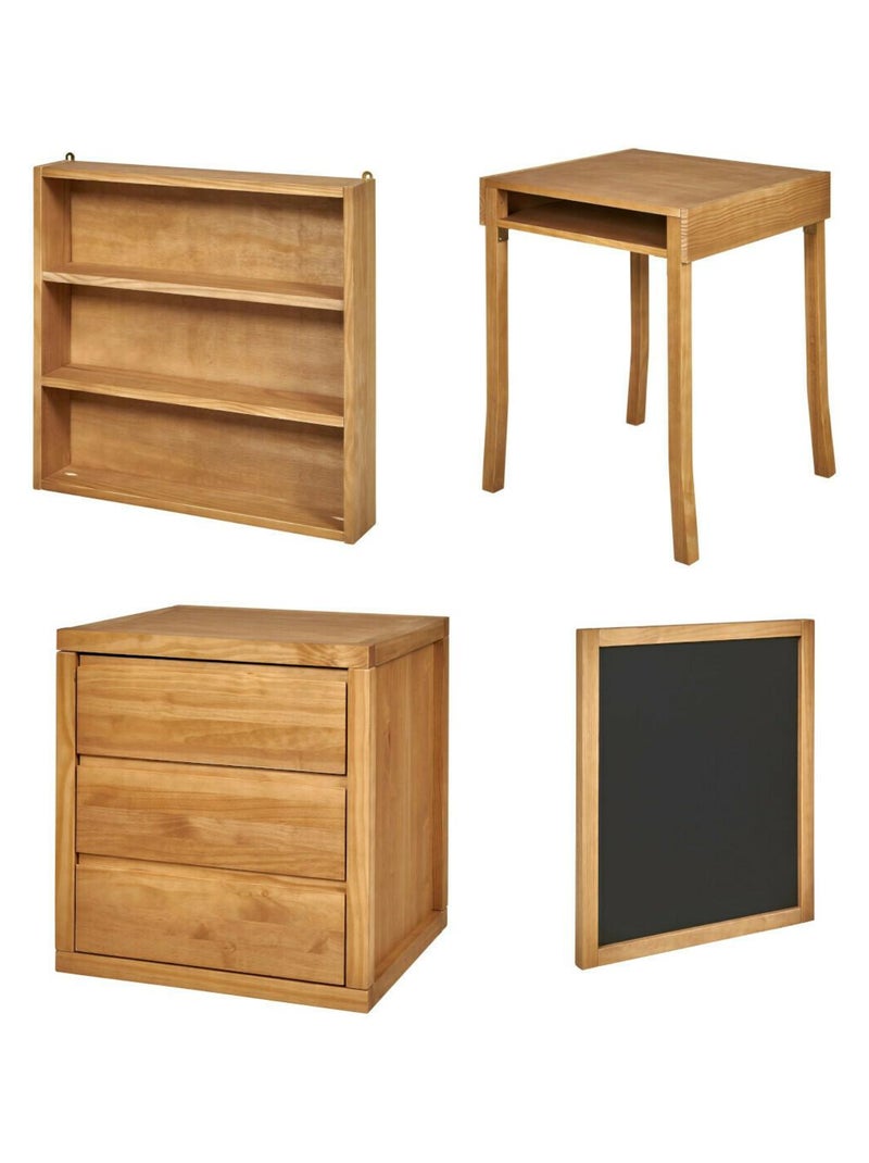 Lit évolutif bébé avec tiroir et matelas Sya - AKITEN RETAIL Marron - Kiabi