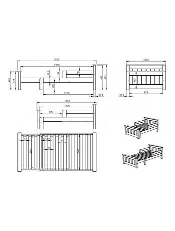 Lit évolutif pin massif ARTHUR