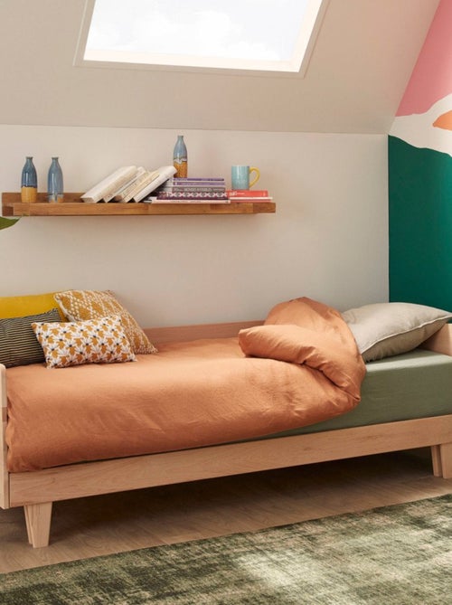 Lit extensible en bois massif hêtre naturel  AYDEN - Kiabi