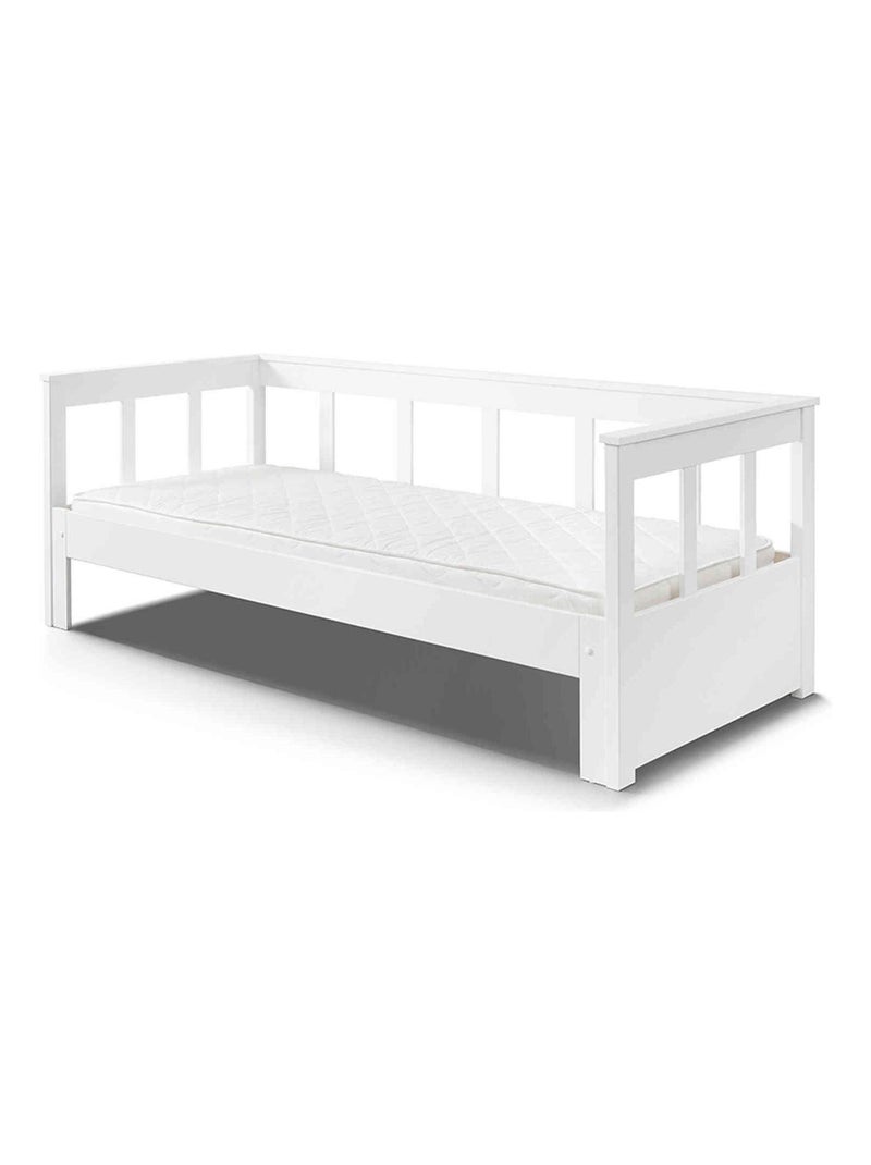 Lit extensible laqué Blanc - Kiabi