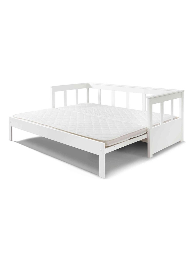 Lit extensible laqué Blanc - Kiabi