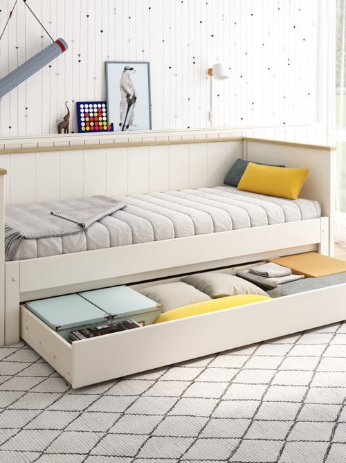 Lit extensible pin massif  BASILE - Kiabi
