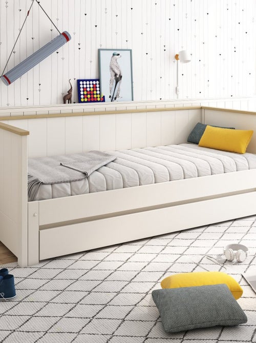 Lit extensible pin massif  BASILE - Kiabi