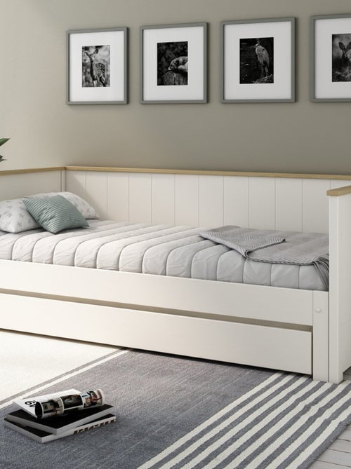 Lit extensible pin massif  BASILE - Kiabi