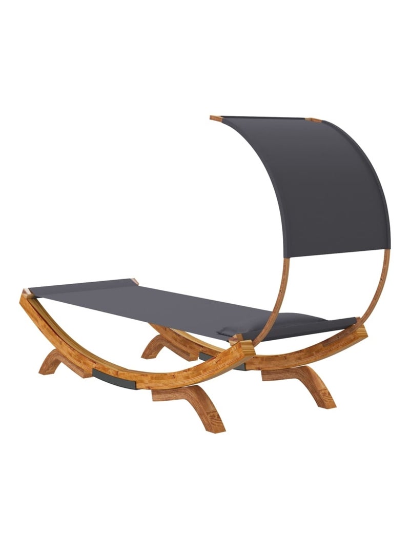 Lit extérieur avec auvent gris anthracite - Kiabi