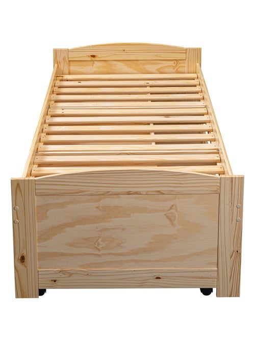 Lit gigogne en pin massif, 3 tiroirs - Kiabi