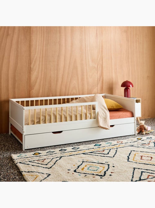 Lit gigogne enfant 90 x 190 cm pin naturel avec sommier à lattes et tiroir elio - Kiabi Lit gigogne enfant 90 x 190 cm pin naturel avec sommier à lattes et tiroir elio - Kiabi