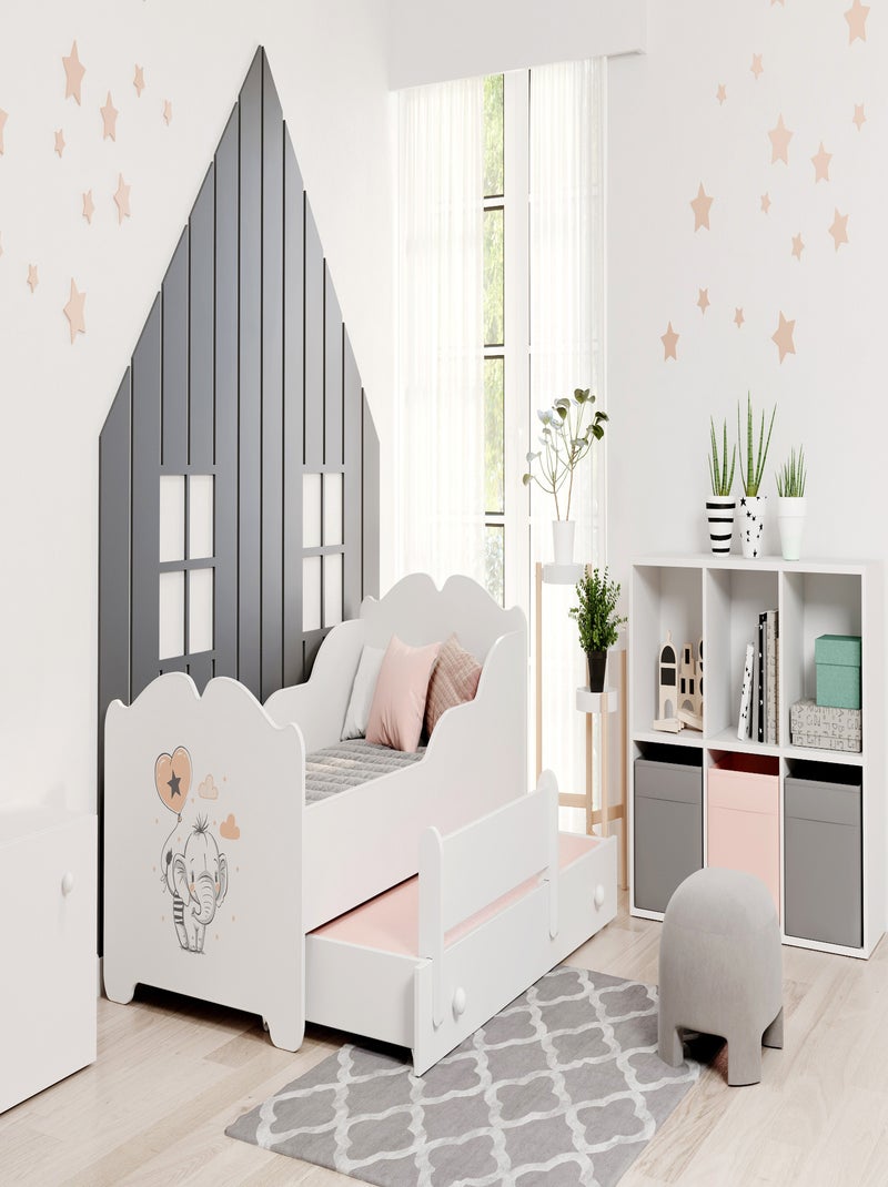 Lit gigogne enfant blanc ARMONA Blanc Orange - Kiabi