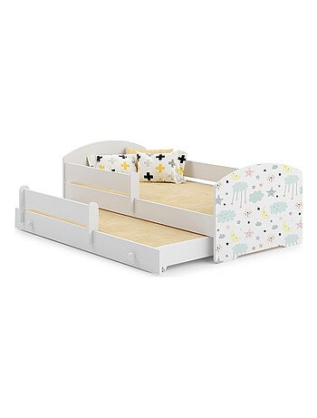 Lit gigogne enfant blanc LOU