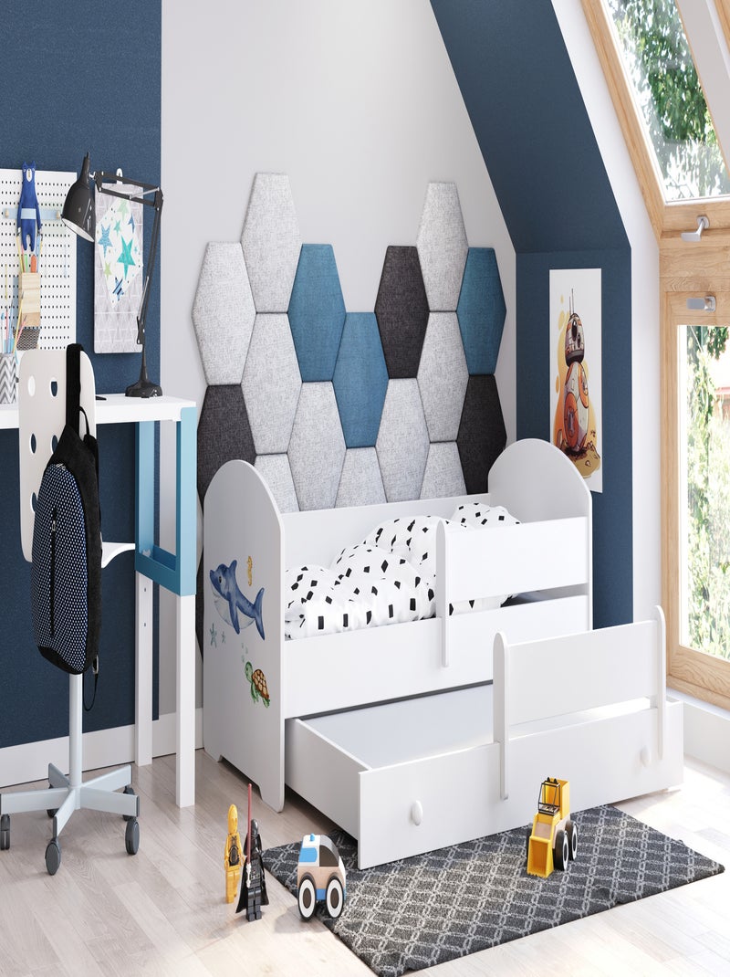 Lit gigogne enfant blanc LOU Blanc Multicolore - Kiabi