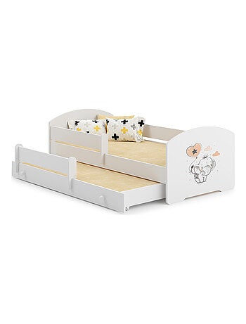 Lit gigogne enfant blanc LOU