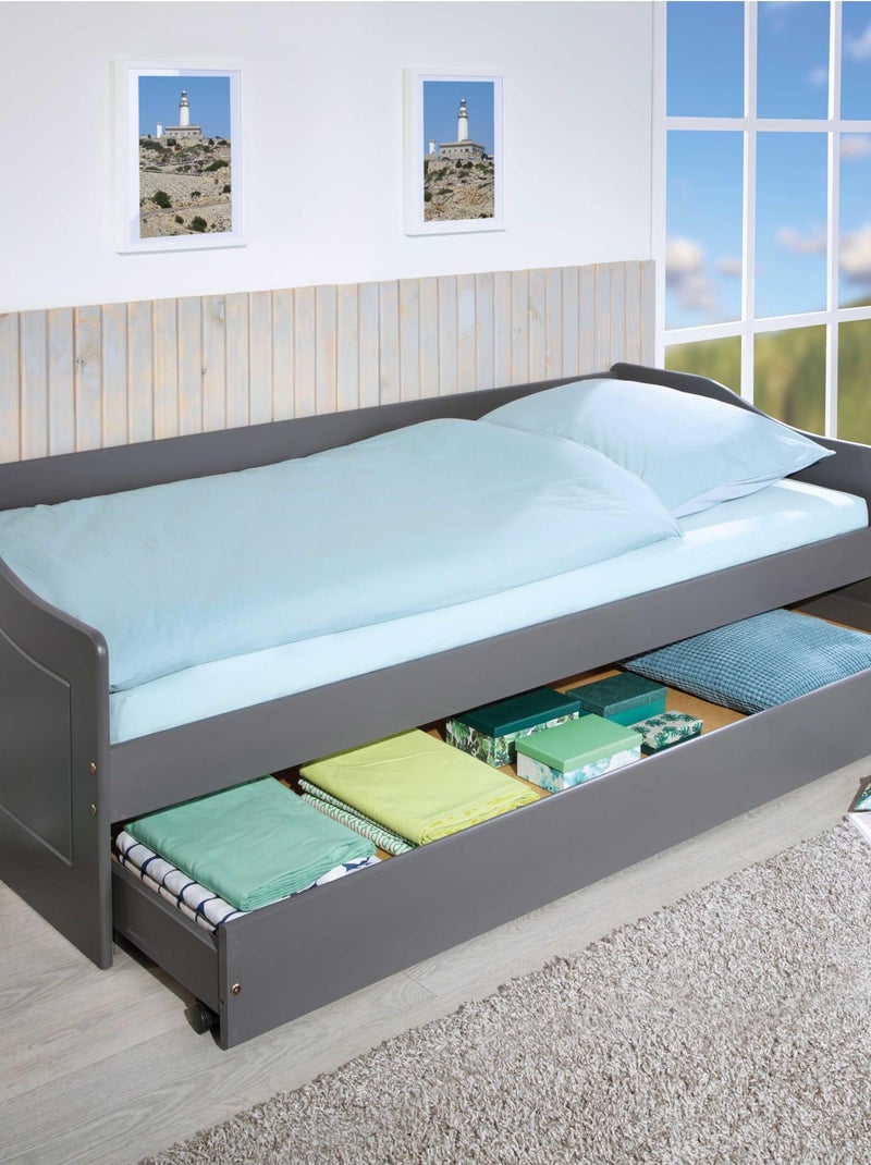 Lit gigogne Gris - Kiabi